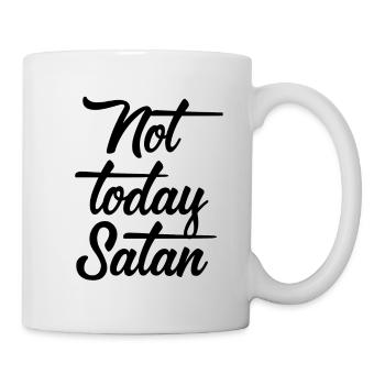 Not today Satan - Pas aujourd’hui diable - Mug blanc - blanc - Droite