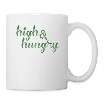 chanvre élevé et affamé jamaica mariuhana chill kif - Mug blanc - blanc - Droite