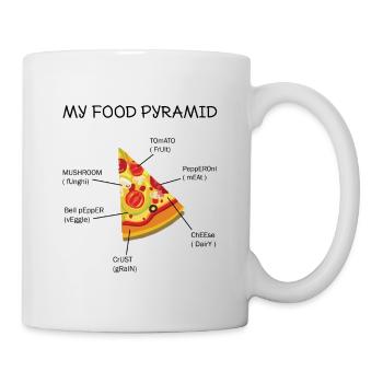 Pizza - Ma pyramide alimentaire - Mug blanc - blanc - Droite