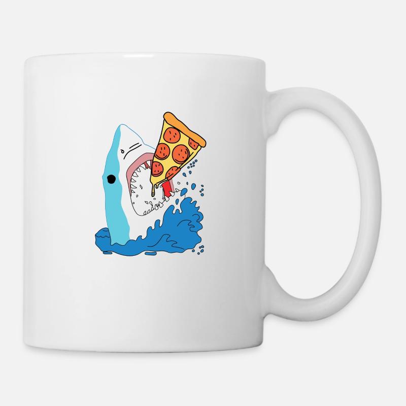 Pizza Shark Graphic - Mug - white