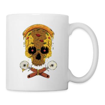 Zombie Halloween Pizza - Tasse - Weiß - Rechts