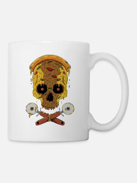 Zombie Halloween Pizza - Tasse - Weiß