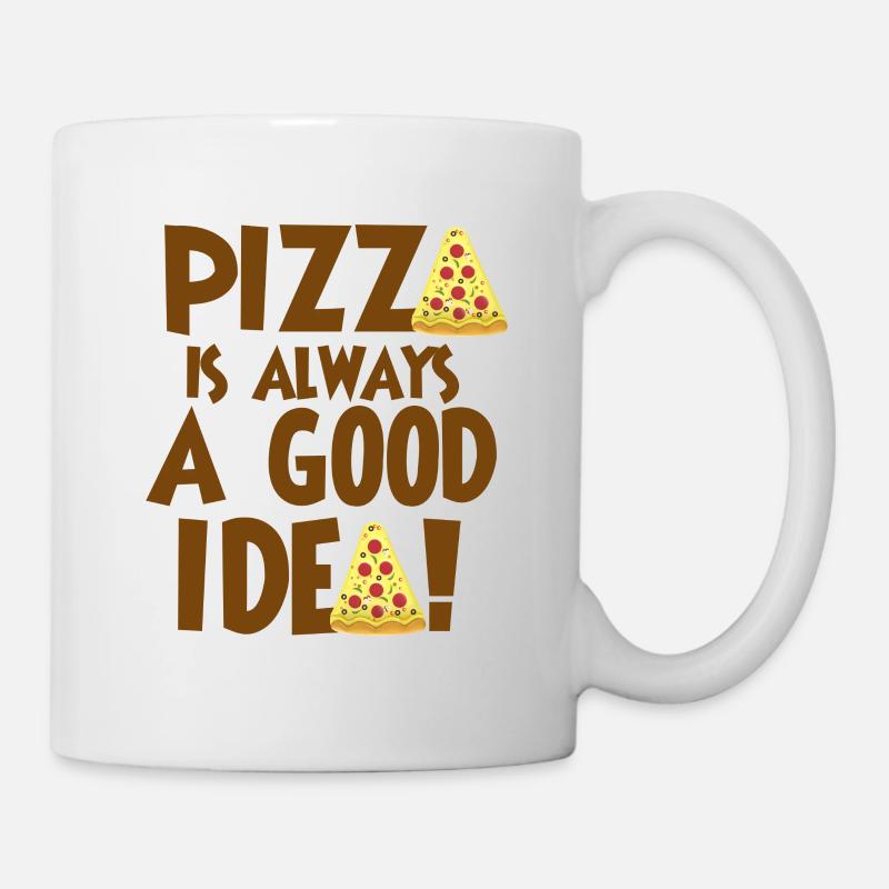 La pizza est toujours une bonne idée - Mug blanc - blanc