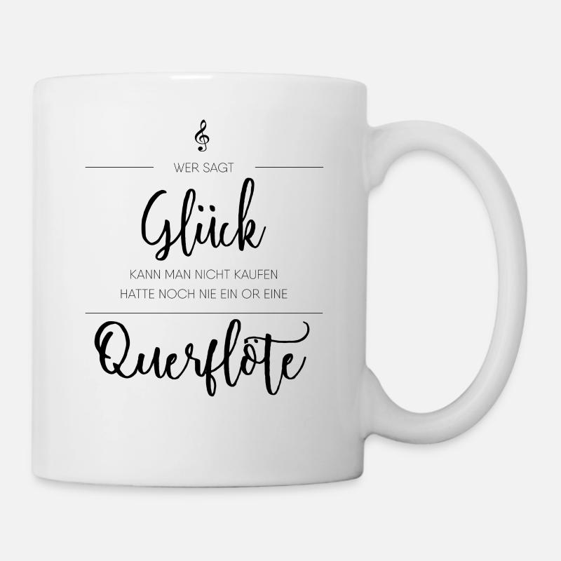 Querflöte Instrument Geschenk - Tasse - Weiß