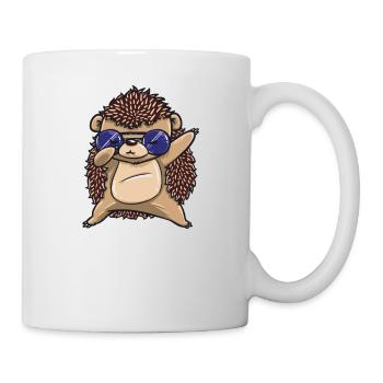 Dabbing dab hedgehog dab cadeau d'anniversaire drôle - Mug blanc - blanc - Droite