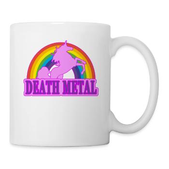 Unicorn Death Metal Rainbow cadeau - Mug blanc - blanc - Droite