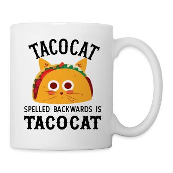 Tacocat spelled backwards is tacocat - Mug - white - Right