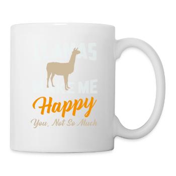 Lusttiger Lama Spruch als Geschenk I Zootiere - Tasse - Weiß - Rechts