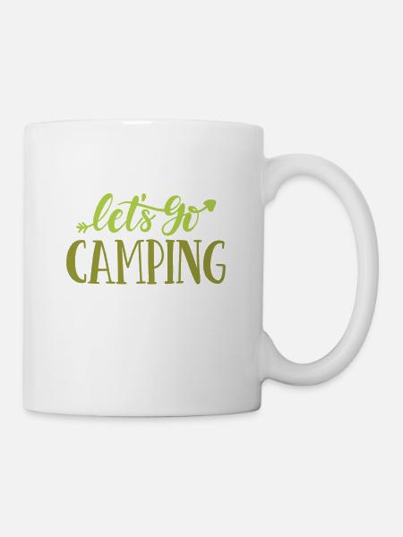 Lets go camping - Camping Shirt - Tasse - Weiß