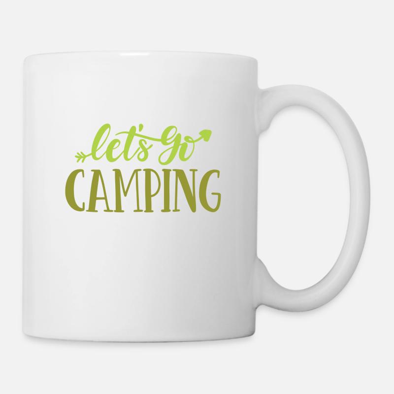 Lets go camping - Camping Shirt - Tasse - Weiß