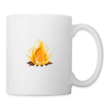 La vie est meilleure à la chemise de camping scout Campfire - Mug blanc - blanc - Droite
