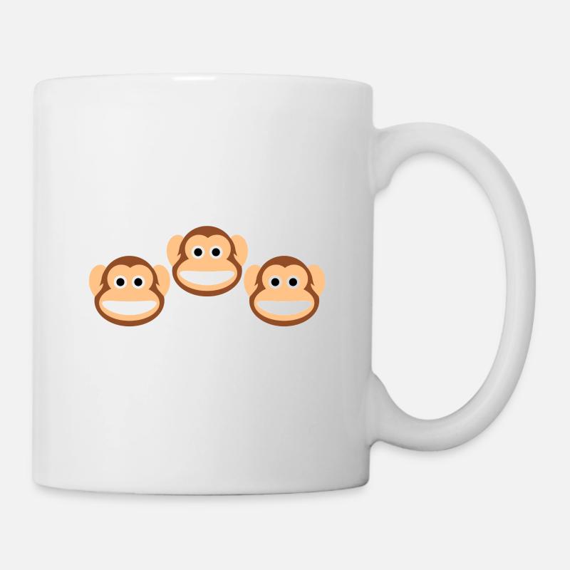 Pas ma jungle pas mes singes drôle trois singe - Mug blanc - blanc