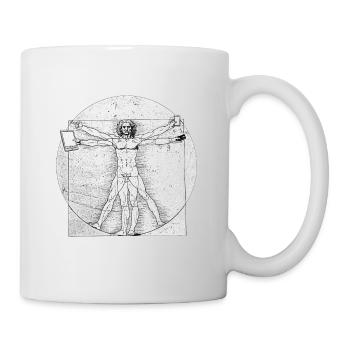 Homme moderne de Vitruve - Mug blanc - blanc - Droite