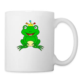 Roi grenouille Prince de conte de fées avec couronne - Mug blanc - blanc - Droite