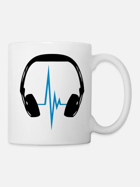 headphone_pulse - Tasse - Weiß
