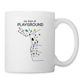 my kind of PLAYGROUND - Die Kletterwand T-Shirt - Tasse - Weiß - Rechts