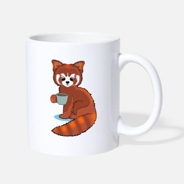 Panda rojo con regalo de café. Dibujos animados Kawaii' Taza | Spreadshirt
