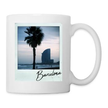Plage de Barcelone - Mug blanc - blanc - Droite