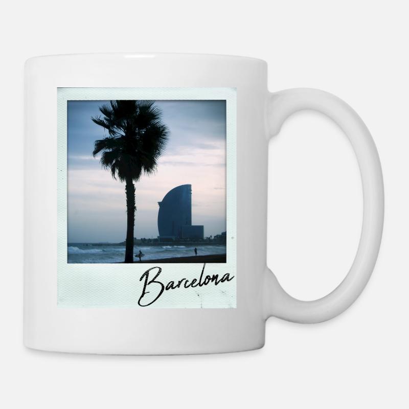 Barcelona Strand - Tasse - Weiß