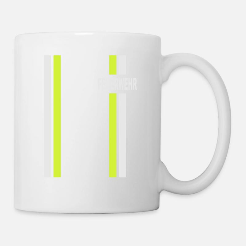 Kinderfeuerwehr Vorderseite - Tasse - Weiß
