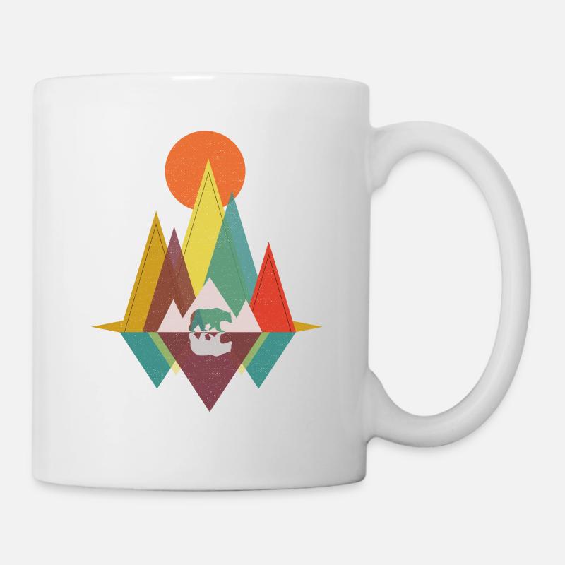 Geometric Mountains - Bear Gift - Mug - white