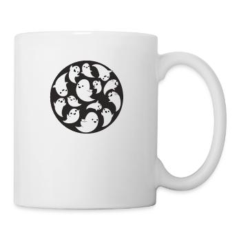 Cadeau drôle de fantôme d'Halloween d'heure de fantôme - Mug blanc - blanc - Droite