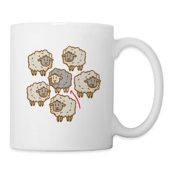 Mouton noir - moi - différent - inhabituel - Mug blanc - blanc - Droite