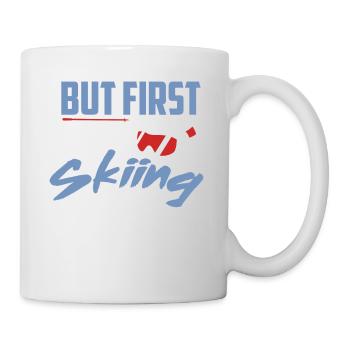But first alpine skiing t-shirt - Mug - white - Right