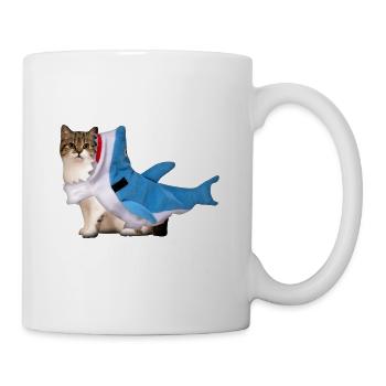 Croyez-moi, je suis un requin Funny Cat en costume graphique - Mug blanc - blanc - Droite