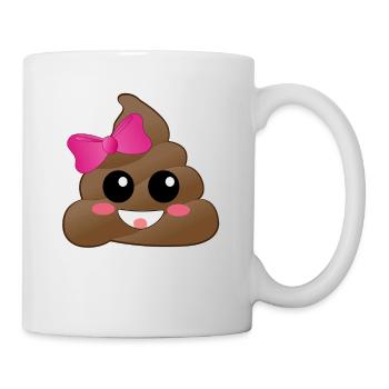 Poo lustig Geschenk - Tasse - Weiß - Rechts
