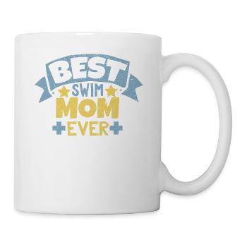 Best Swim Mom Ever T-Shirt - Tasse - Weiß - Rechts