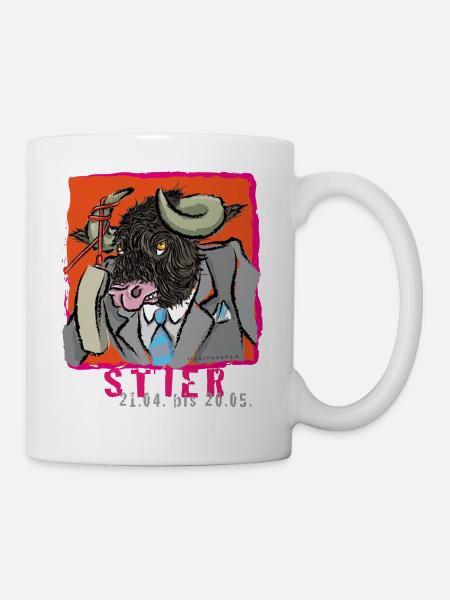 Sternzeichen-Stier - Tasse - Weiß