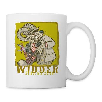 Sternzeichen-Widder - Tasse - Weiß - Rechts