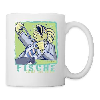 Sternzeichen-Fische - Tasse - Weiß - Rechts