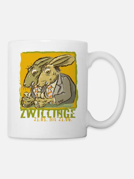 Sternzeichen-Zwillinge - Tasse - Weiß