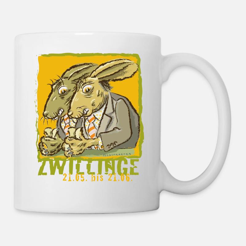Sternzeichen-Zwillinge - Tasse - Weiß