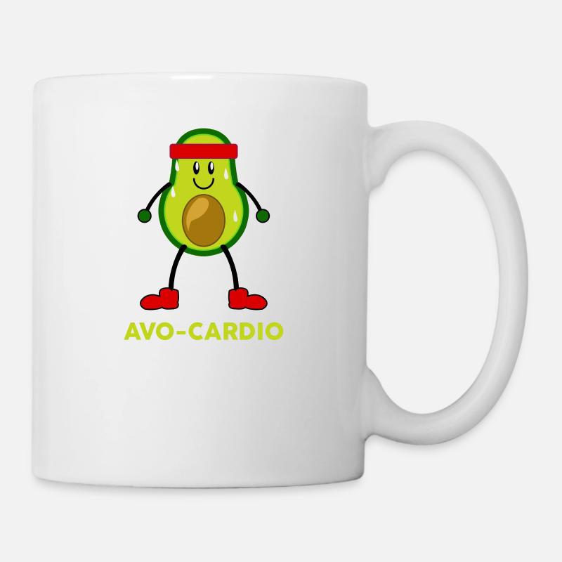Avo Cardio Training Funny graphiques - Mug blanc - blanc