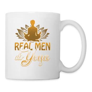 Real Men Do Yoga - Meditation Joga Yogi Geist - Tasse - Weiß - Rechts