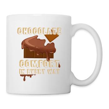 Chocolat - consolation - snacking - délicieux - chocolat - Mug blanc - blanc - Droite