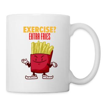 Frites - pommes de terre - restauration rapide - nourriture - Mug blanc - blanc - Droite