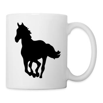 horse horse silhouette shadow shadow8 - Mug - white - Right