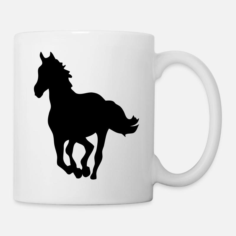 cheval horse silhouette ombre shadow8 - Mug blanc - blanc
