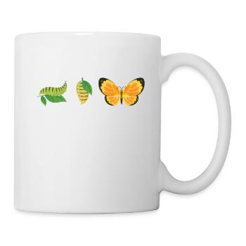 Give Yourself Time. Butterfly Design - Mug - white - Right