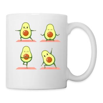 Avocado Yoga - Mug blanc - blanc - Droite
