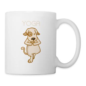 Yoga Dog - Fitness - Relaxation - Puissance - Mug blanc - blanc - Droite