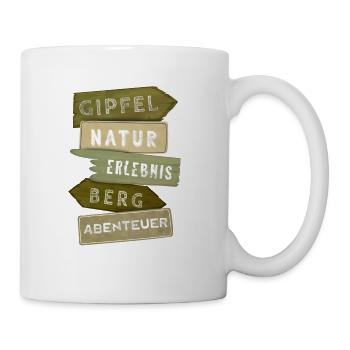 Outdoor Signpost Mountain Adventure Experience Gift - Mug - white - Right
