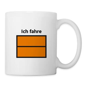 Ich fahre Gefahrgut - LKW und Speditions-Shirt - Tasse - Weiß - Rechts