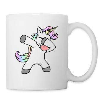Dab Dance Dabbing Unicorn Tanzendes Einhorn - Tasse - Weiß - Rechts