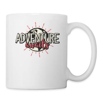 L'aventure attend le t-shirt de camping - Mug blanc - blanc - Droite