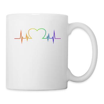 LGBT Gay Gay Lesbian Lesbian Fun Support Pride - Mug - white - Right